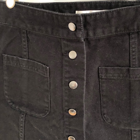 Simmons twik buttoned black denim skirt Size S - Picture 2 of 6